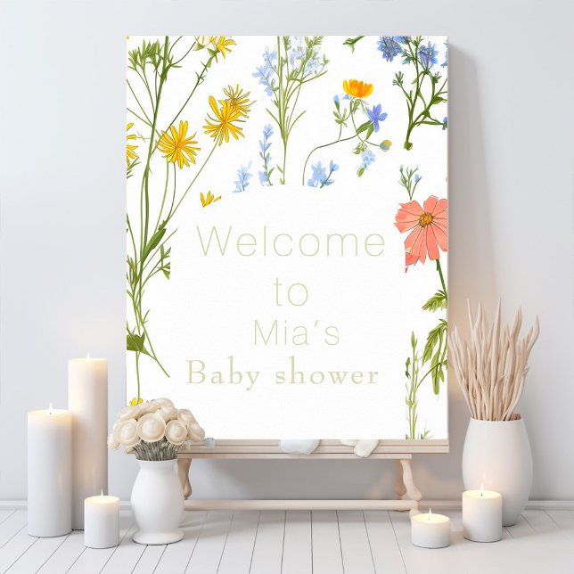 Boho Wildblumen Babydusche Poster (Von Creator hochgeladen)