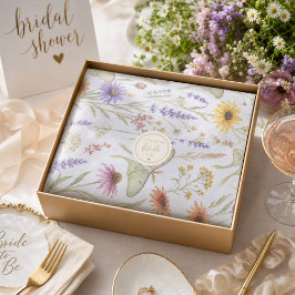 Boho-Wildblumen-Blumenprint Botanischer Mondfalter Seidenpapier