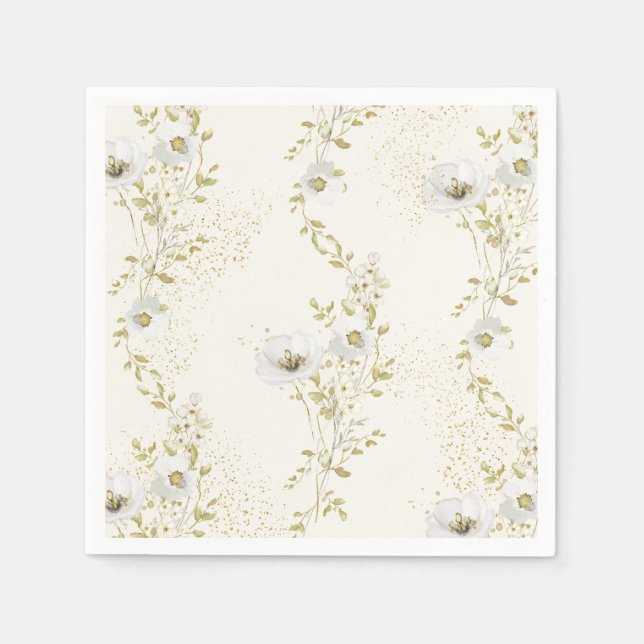Boho Wildblumen Brautparty Serviette (Vorderseite)