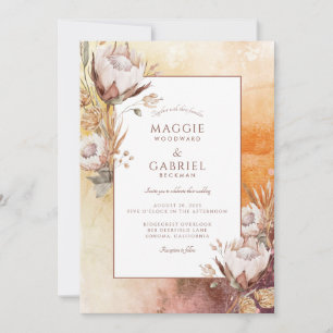 Boho Wildblumen Einladung Hochzeit