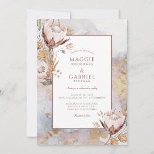 Boho Wildblumen Einladung Hochzeit