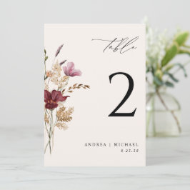 Boho Wildblumen Elegante Hochzeit im Herbst Einladung