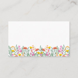 Boho Wildblumen Eleganter Blumengarten Hochzeit Platzkarte