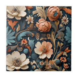Boho Wildblumen Elegantes, nahtloses Muster Fliese