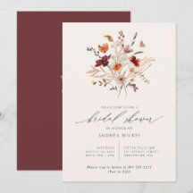 Boho Wildblumen Fall Brautparty