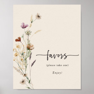 Boho-Wildblumen-Geschenke Poster