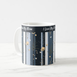 Boho Wildblumen Gestreifte Moderne Liebe Meine Mut Kaffeetasse