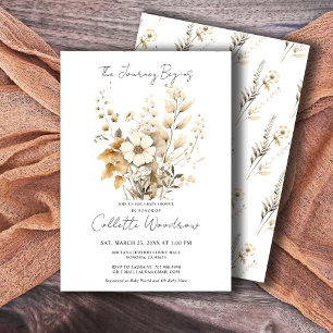 Boho Wildblumen Journey Begins Baby Dusche Einladung