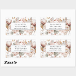 Boho Wildblumen Kleidung Markenprodukt Rechteckiger Aufkleber