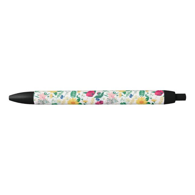 Boho Wildblumen Meadow Floral Design Kugelschreiber (Vorderseite)