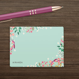 Boho Wildblumen Post-it Klebezettel
