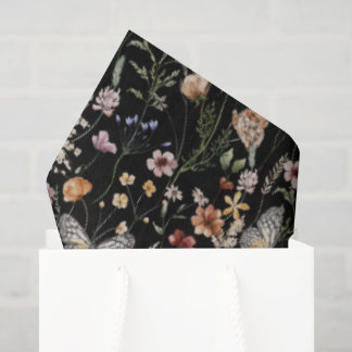 Boho-Wildblumen-Seidenpapier-Hochzeitsgeschenkverp Seidenpapier
