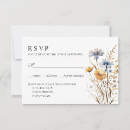 BOHO WILDBLUMEN WEDD RSVP MEHL AUSWAHL KARTE
