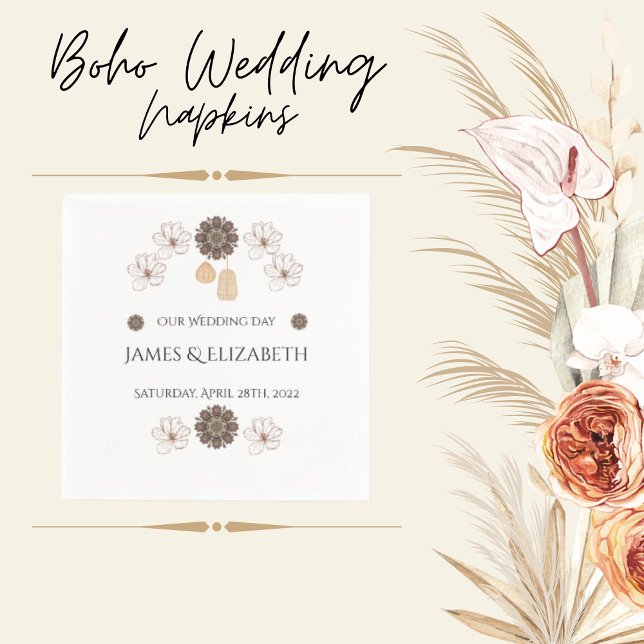 Boho Wildblumen Wedding Serviette (Von Creator hochgeladen)