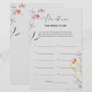 Boho Wildblumen Wie alt war die Braut, um zu spiel