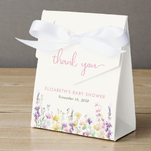 Boho-Wildflower-Aquarell-Baby-Mädchen-Party Geschenkschachtel
