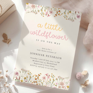 Boho-Wildflower-Baby-Einladung Einladung