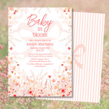 Boho Wildflower Baby in Bloom GIrl Baby Shower 
