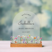Boho-Wildflower-Baby-Shower-Empfangsschild