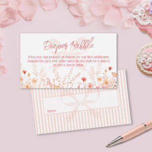 Boho-Wildflower-Baby-Shower-Windel-Raffle  Begleitkarte