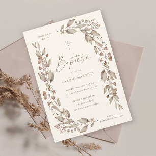 Boho-Wildflower-Blumen geschlechtsneutrale Taufe Magnetkarte