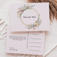 Boho Wildflower Farn Lavendel Hochzeit Danke