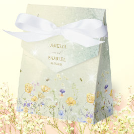 Boho Wildflower Rustic Green Wedding Geschenkschachtel