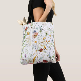 Boho Wildflower Watercolor Spring  Flower Tasche
