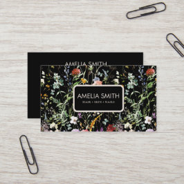 Boho Wildflower Watercolor Spring  Flower Visitenkarte