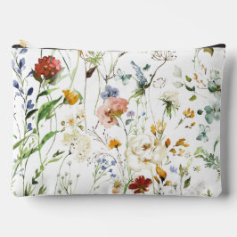 Boho Wildflower Watercolor Spring  Flower Zubehörtasche