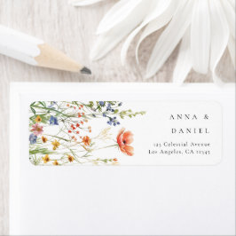Boho Wildflower Wedding Return Address