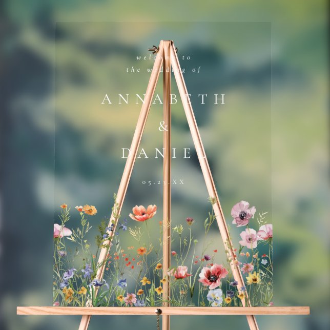 Boho Wildflower Wedding Welcome (Neutre)