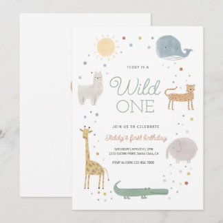 Boho-Wildtier Einladung zum Geburtstag