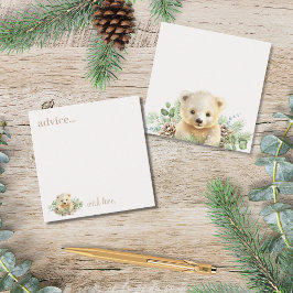 Boho Winter Bear Baby Duschberatungskarten Begleitkarte
