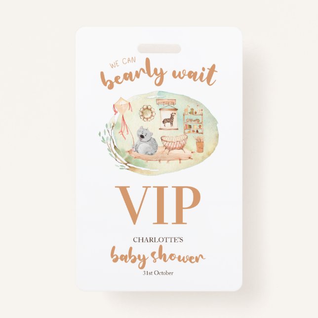 Boho wir können frühes Abwarten Baby-Dusche Ausweis (Vorderseite)