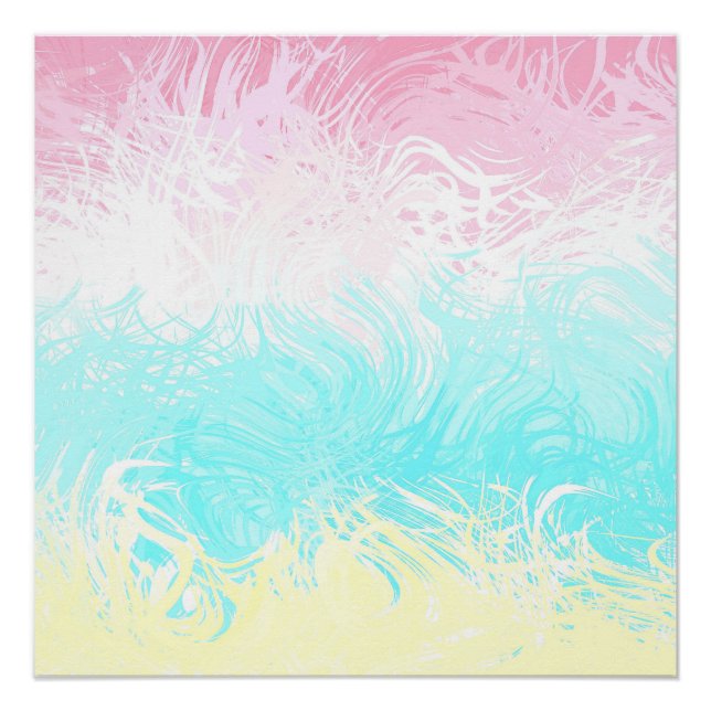 Boho Wirbel Groovy Abstrakt Genderflux Pride Flag Poster (Vorderseite)
