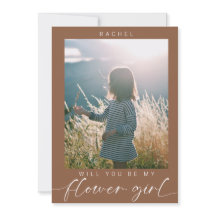 Boho wirst du mein Blumenmädchen Foto Chic sein