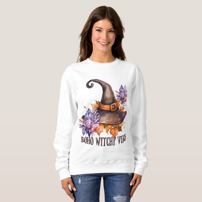 Boho Witchy Vibes Halloween  Sweatshirt (Vorne ganz)