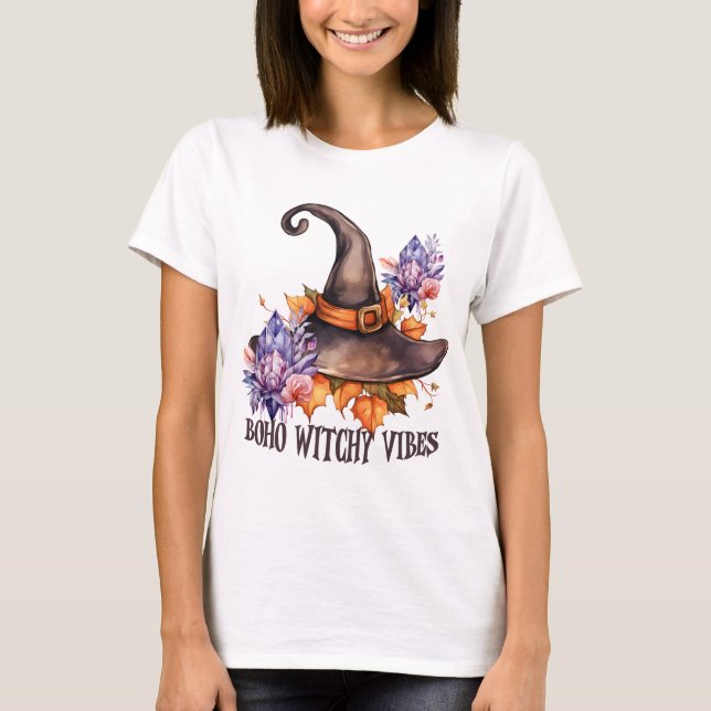 Boho Witchy Vibes Halloween  T-Shirt (Vorderseite)