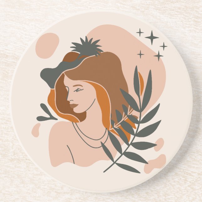 Boho Woman Stars Getränkeuntersetzer (Vorne)