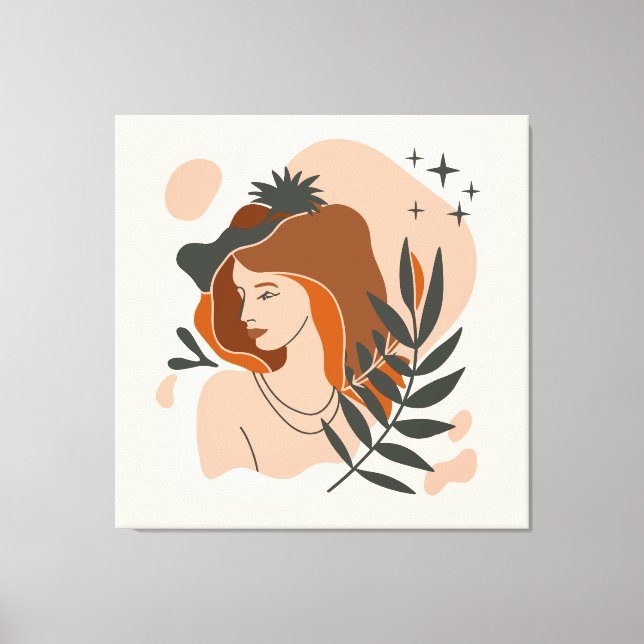 Boho Woman Stars Leinwanddruck (Vorderseite)