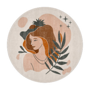 Boho Woman Stars Schneidebrett