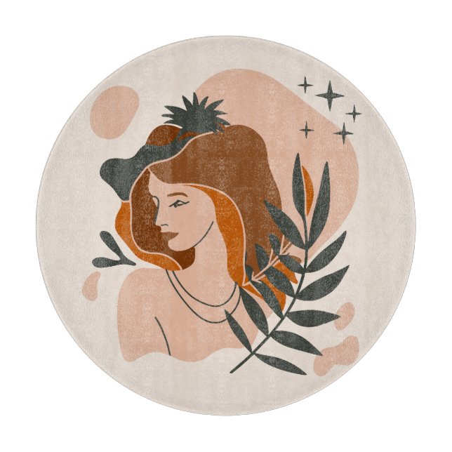 Boho Woman Stars Schneidebrett (Vorderseite)