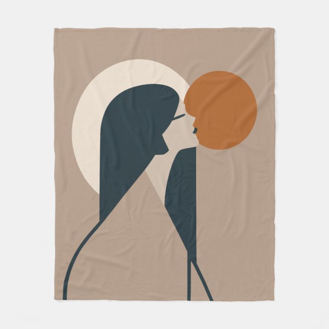 Boho Woman Sun Fleecedecke (Vorderseite)