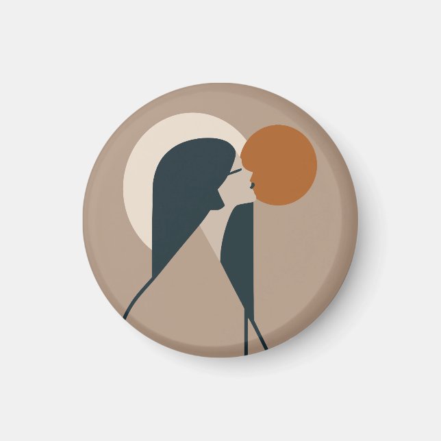 Boho Woman Sun Magnet (Vorne)