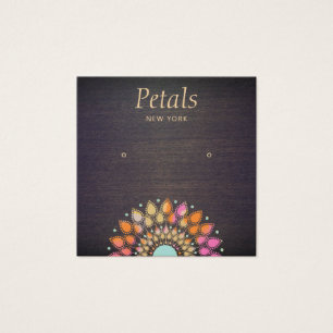 Boho Wood Stuod Earring Display Card