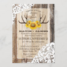 Boho Wood Sunflower Antlers lockt Rustikale Hochze