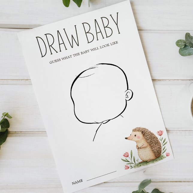 Boho Woodland Animals Baby Shower Zeichne Baby Gam Flyer (Von Creator hochgeladen)