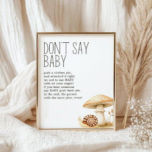 Boho Woodland Animals Baby Showspielzeichen Poster