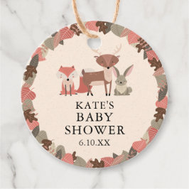 Boho Woodland Animals Forest Baby Dusche Geschenkanhänger